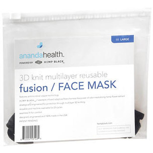 Ananda Hemp 3D Knit Multilayer Reusable Face Mask from Pasteur Pharmacy, featuring a snug fit and breathable fabric.