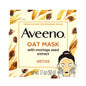 Aveeno oat mask with moringa seed extract in a 1.7 oz container, designed for nourishing and soothing skincare.