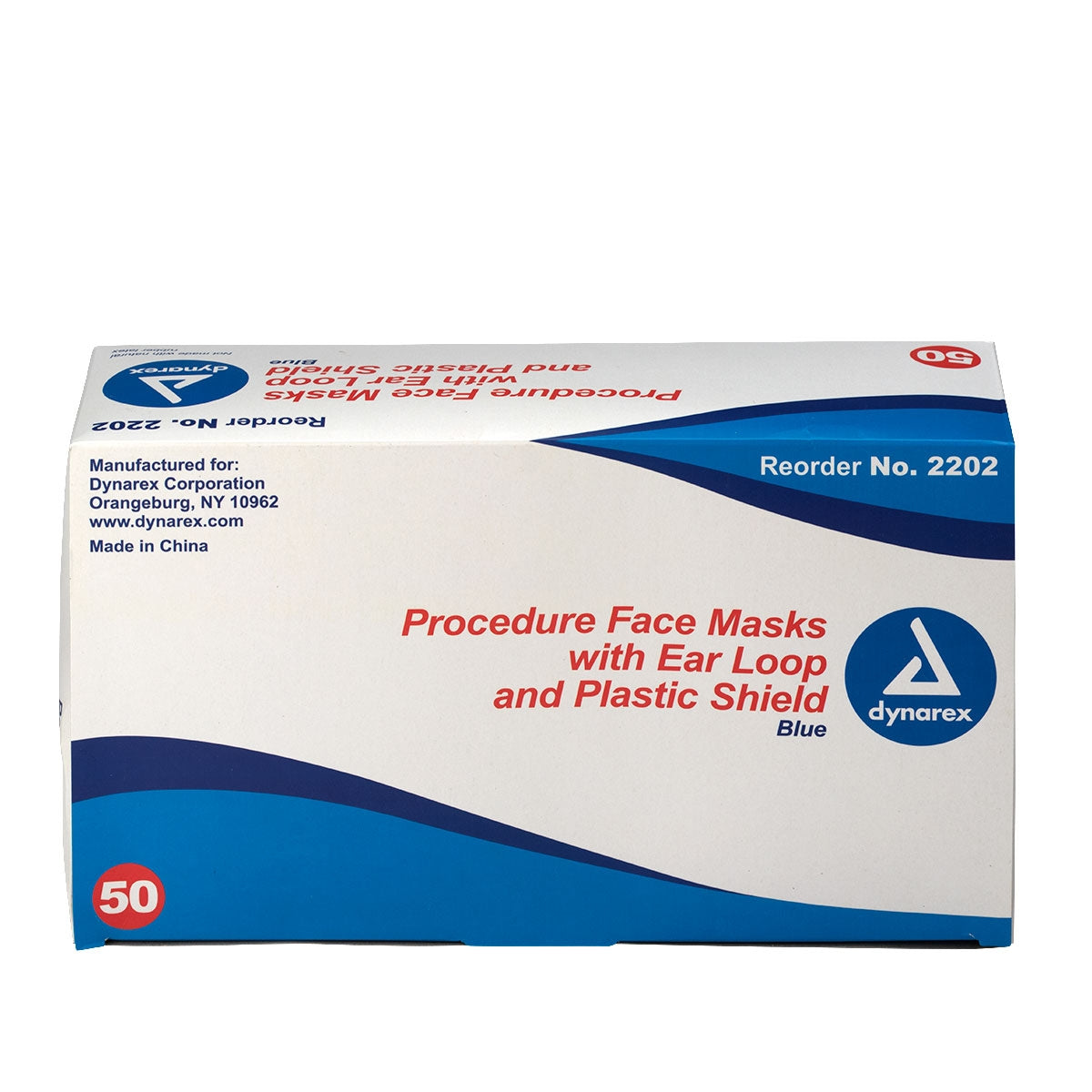Dynarex Eye Cover with Ear Loop Mask showing clear eye shield and adjustable ear loops, designed for eye protection and comfort