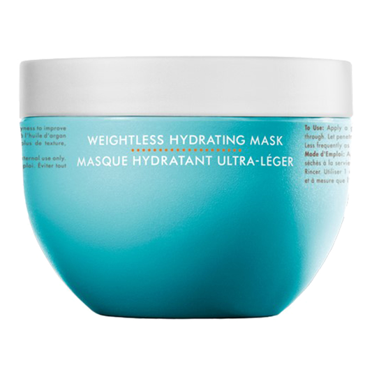Moroccanoil Weightless Hydrating Mask 250ml in a jar, nourishing hair mask with a smooth, creamy texture for hydration and shine.