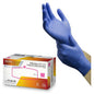 Blue Tronex AGE Nitrile Medical Exam Gloves in small size, powder-free, shown in a medical setting.