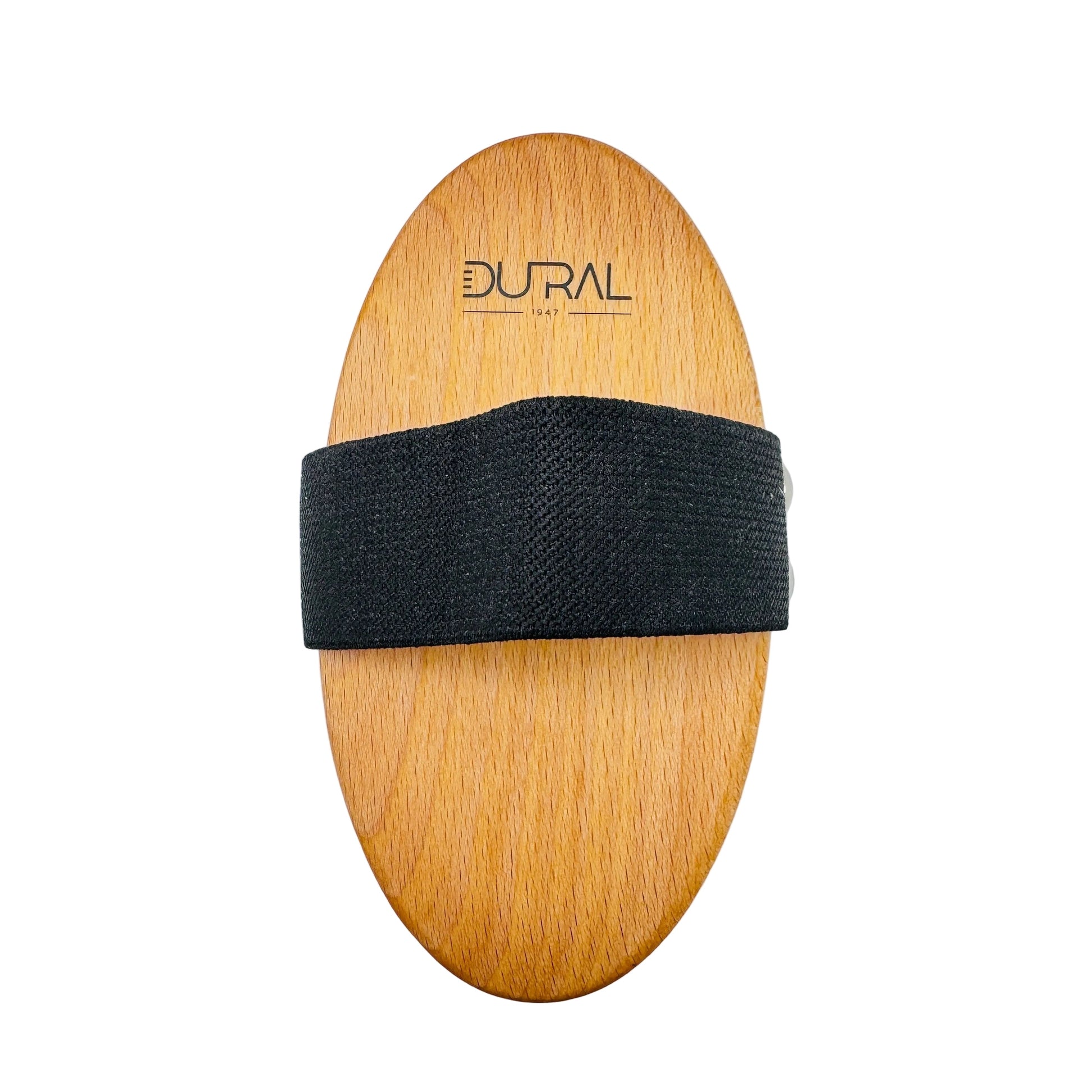 Dural Massage Brush by Pasteur Pharmacy with olive wood handle and wooden knobbles for soothing massage therapy.