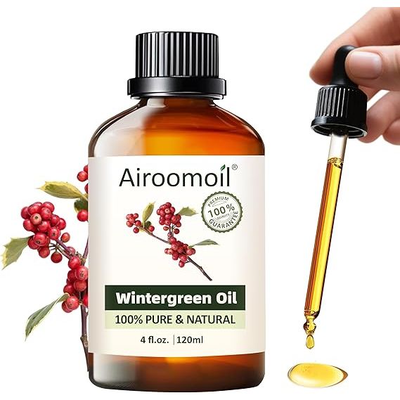 Wintergreen oil massage oil in a 120ml liquid bottle from Pasteur Pharmacy, ideal for soothing and relaxing massages.