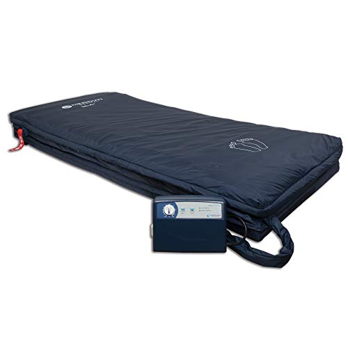 Medical alarm system featuring Meridian Medical alternating pressure and low air loss mattress with 3-inch foam base