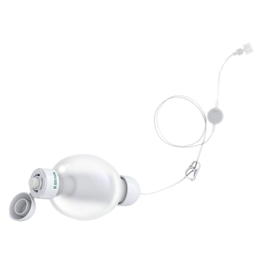 B. Braun Easypump II ST elastomeric infusion pump, 250 mL capacity, used for medical fluid administration, with case of 10 units.
