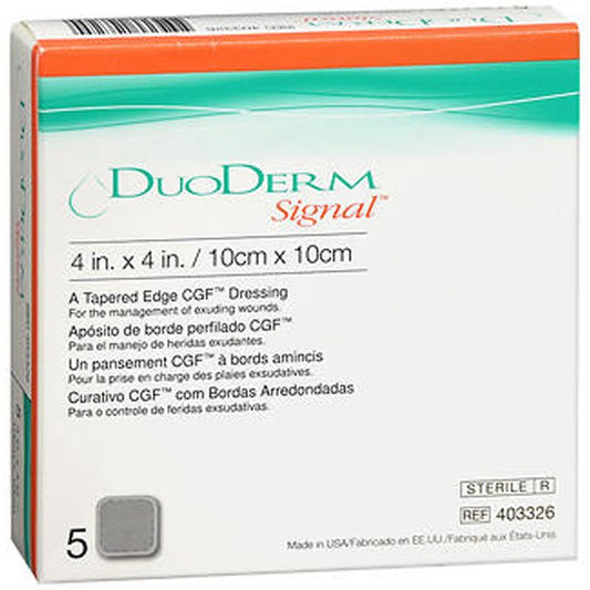 Convatec DuoDerm Signal Tapered Edge CGF medical dressing with tapered edges, designed for wound care and healing.