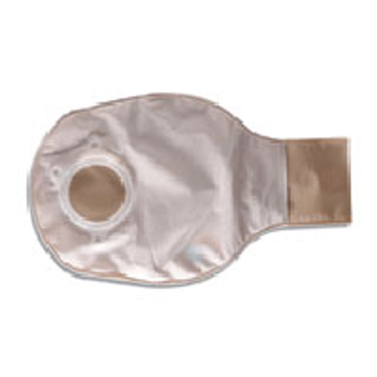 Convatec Natura drainable pouch for medical use, with transparent design and secure closure system, displayed on a white background.