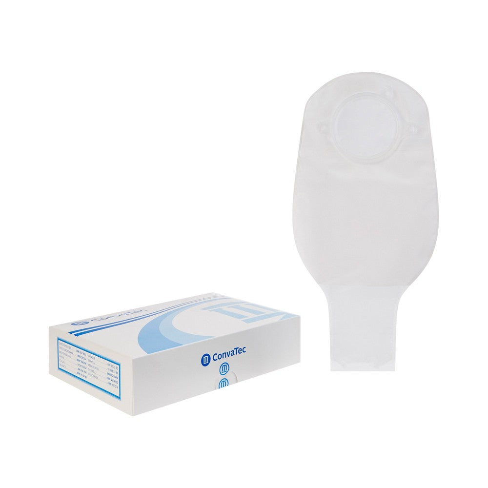 Convatec Sur-Fit Natura colostomy pouch, two-piece system, medical device for stoma care, displayed on a white background.