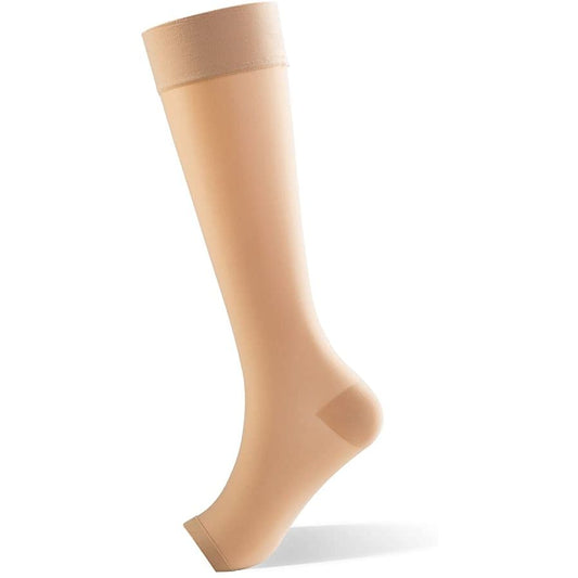 Medical DRC Sheer Comfort W 15-20 Nude Large compression stockings by Pasteur Pharmacy, designed for medical support and comfort.