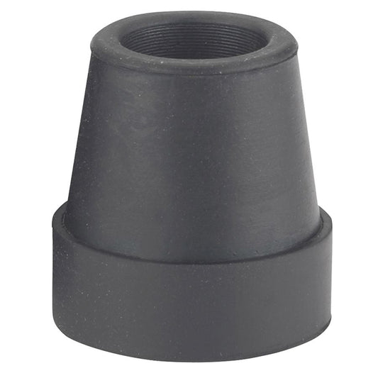 Large base black quad cane tips for Drive Medical mobility aids, designed to enhance stability and grip.
