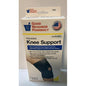 Black neoprene GNP knee support with open patella, L/XL size, for added stability and compression, by Good Neighbor Pharmacy.