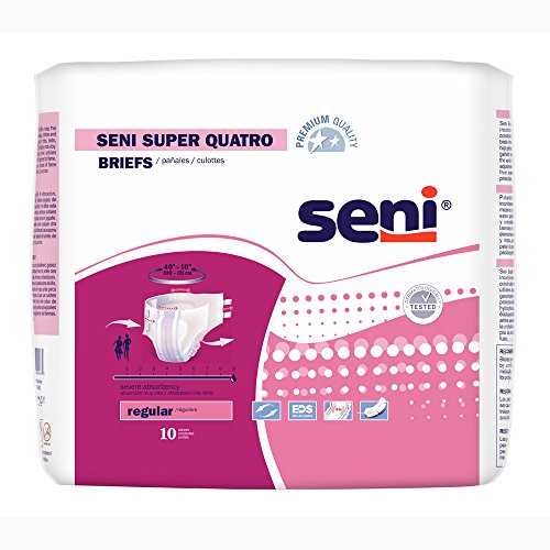 Seni Super Quatro adult incontinence brief by Pasteur Pharmacy, heavy absorbency, breathable, overnight, in S size, severe absorbency.