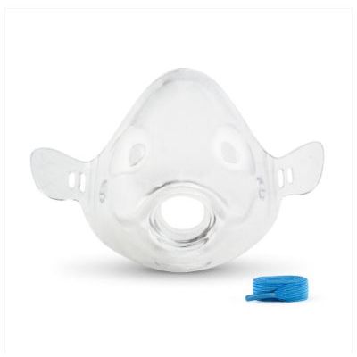 Pediatric aerosol mask by Pasteur Pharmacy with blue and clear plastic design for children’s medical respiratory therapy