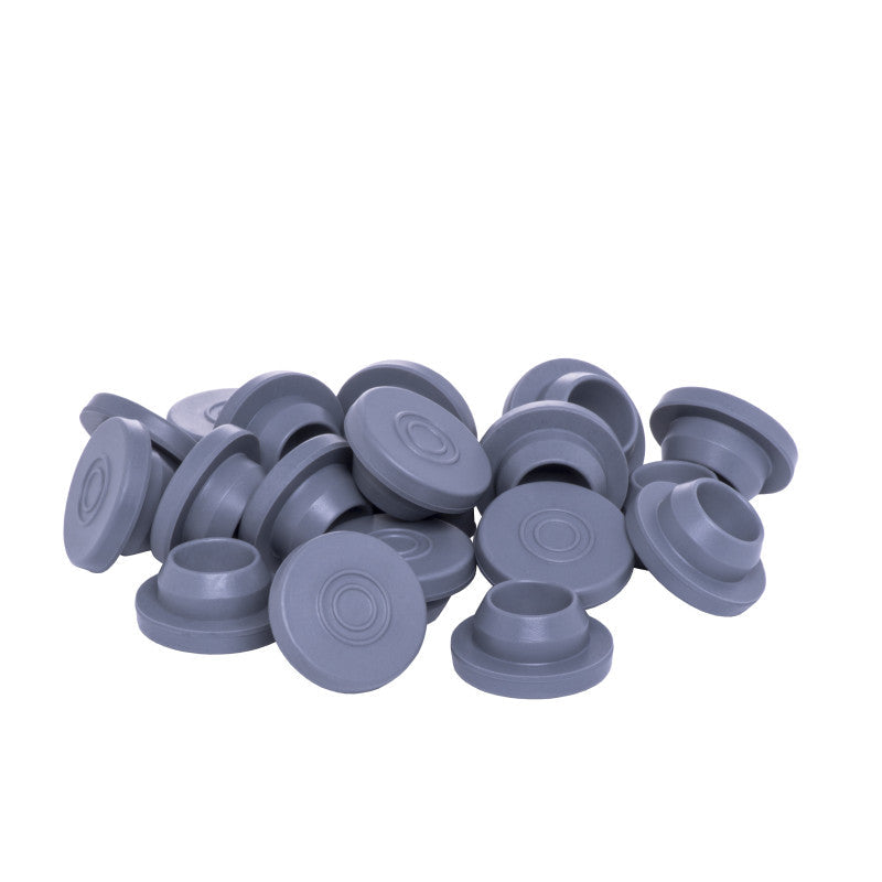 Gray 20mm Snap-On Chlorobutyl Vial Stopper by Pasteur Pharmacy, medical supplies for secure vial sealing, pack of 1,000
