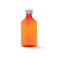 Set of 8 oz amber prescription oval bottles with child-resistant caps, 60-pack, medical supplies by Pasteur Pharmacy.
