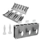 Aluminum reusable suppository mold with six cavities, designed for medical use, from Pasteur Pharmacy.