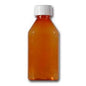 Set of 100 amber plastic prescription bottles, 6 oz (177ml) by Pasteur Pharmacy, used for medication storage and medical supplies.