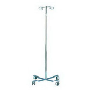 Carex Mobile IV Pole from Pasteur Pharmacy, a medical supply with adjustable height and durable wheels for patient IV therapy.