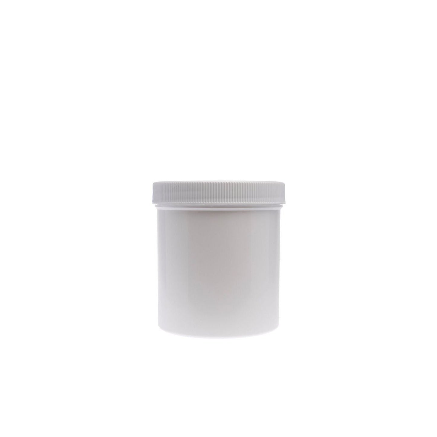 Set of nine Centor white plastic ointment jars, 16 oz each, used for medical ointments and supplies.