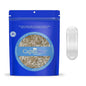 Clear Size 00 gelatin capsules by Capsuline, 1000-count, empty gelatin capsules for medical use, displayed in a pile.