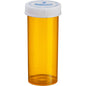 ColorSafe Amber prescription vial with 8 dram capacity and child-resistant cap, designed for secure medication storage.