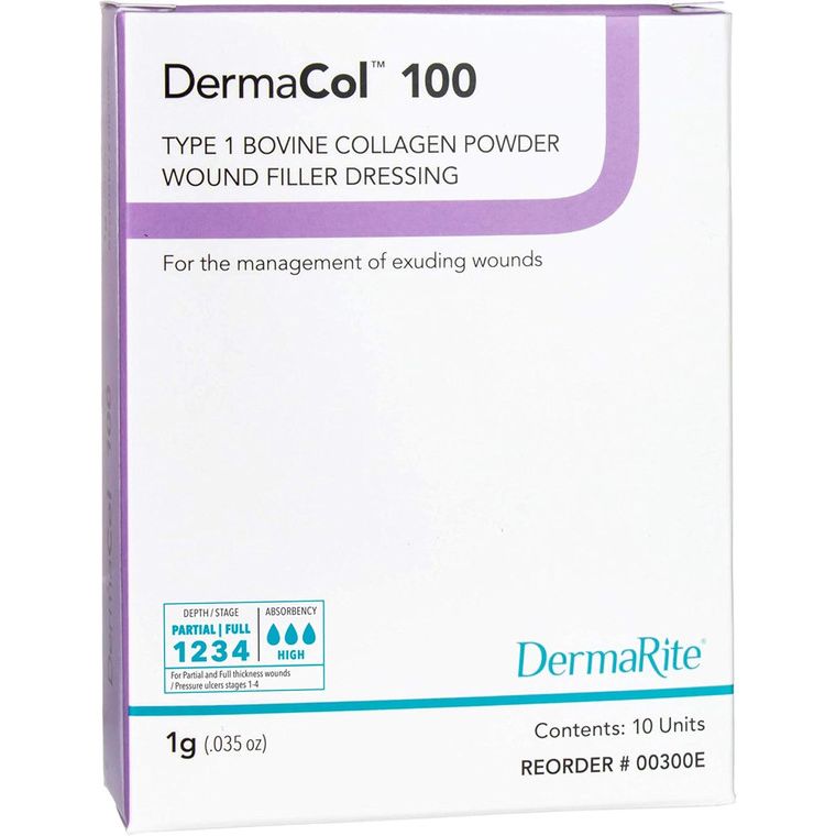 DermaCol™ 100 Type 1 bovine collagen powder for wound filling, medical supply by Pasteur Pharmacy
