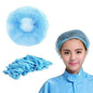 Disposable non-woven bouffant caps from Pasteur Pharmacy, 21-inch medical supplies, 100-pack for hygiene and safety.