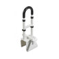 White Drive Medical adjustable height bathtub grab bar safety rail for stability and support in bathroom.