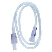 Medical extension set with female Luer lock, 50-piece pack, used in medical supplies by Pasteur Pharmacy.