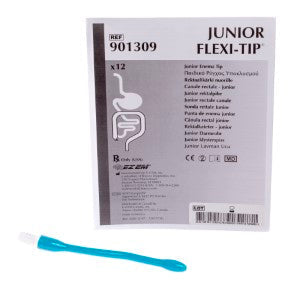 Junior Flexi-Tip Enema Tip by Pasteur Pharmacy, flexible medical enema tip for hygiene and medical use, 24-pack case.