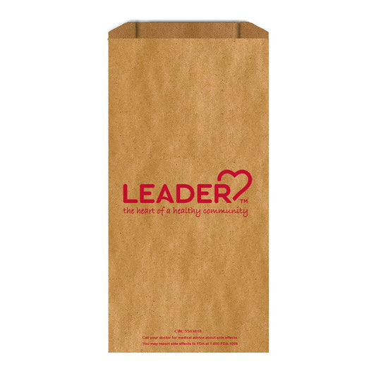White Leader Prescription Paper Bags from Pasteur Pharmacy, 5 x 2 x 10 inches, medical supplies, 2,000 count case.
