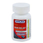 McKesson brand Extra Strength Rapid Release Pain Relief Gelcaps, 100 count, medical supplies, soft gel capsules for pain relief.