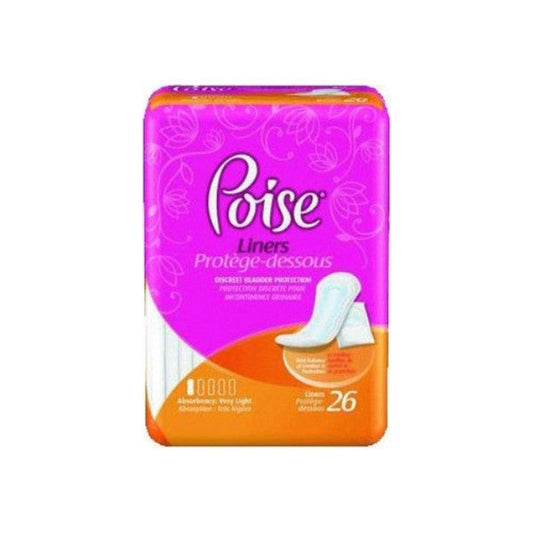 Poise Incontinence Liner 8.12-inch light absorbency disposable female medical supply with Absorbloc technology