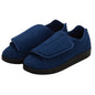 Silvert men's double-extra wide navy slip-resistant slippers for seniors, designed for medical and comfort needs.