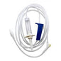 Sterile irrigation set with macrodrip 10 drops/mL from Pasteur Pharmacy, box of 10 medical supplies for wound cleaning.