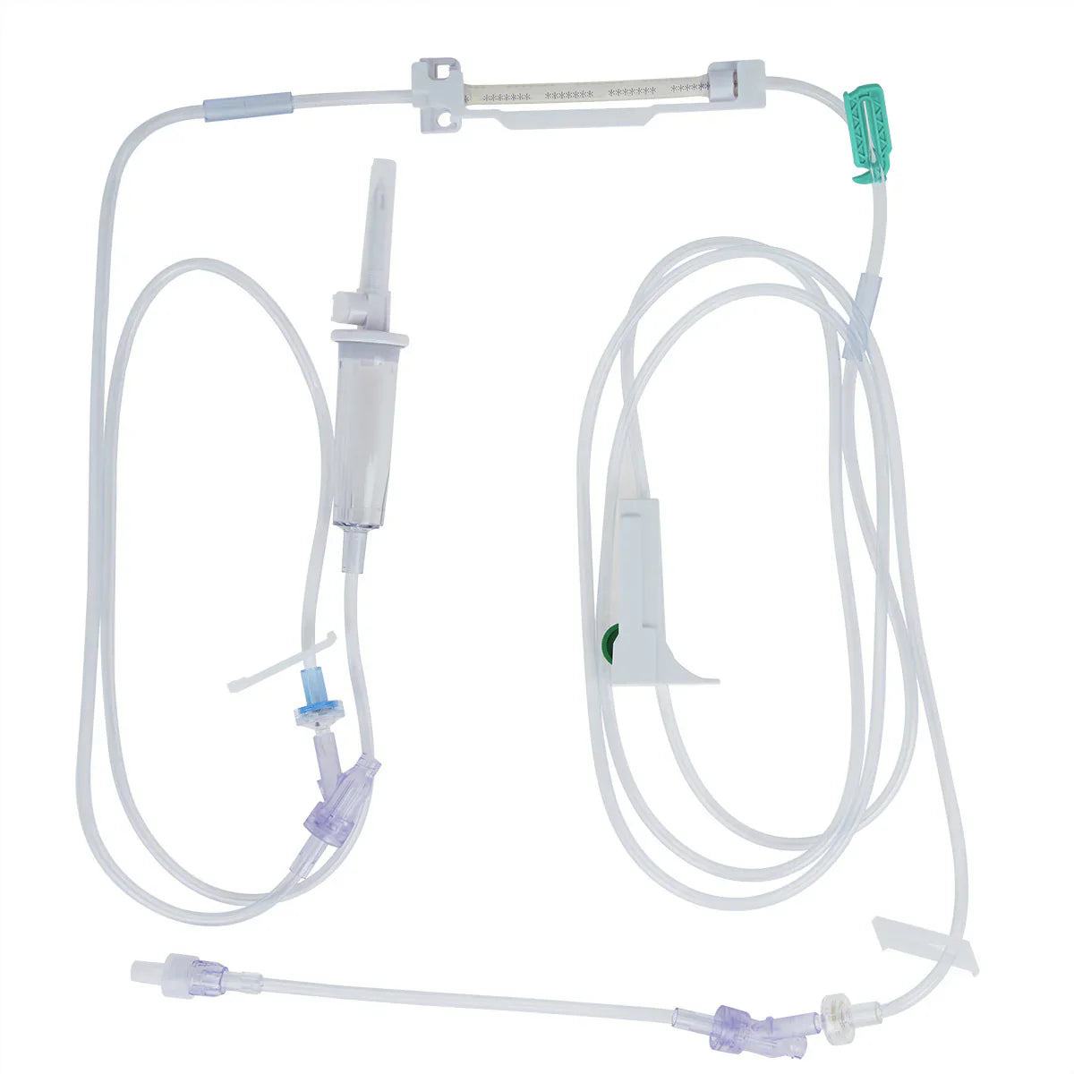 Medical supplies: Pasteur Pharmacy universal pump IV administration set with CARESITE needle-free connector, case of 24.