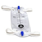 Medical supplies: Medium urinary leg bag with anti-reflex valve from Pasteur Pharmacy, shown with straps and tubing.