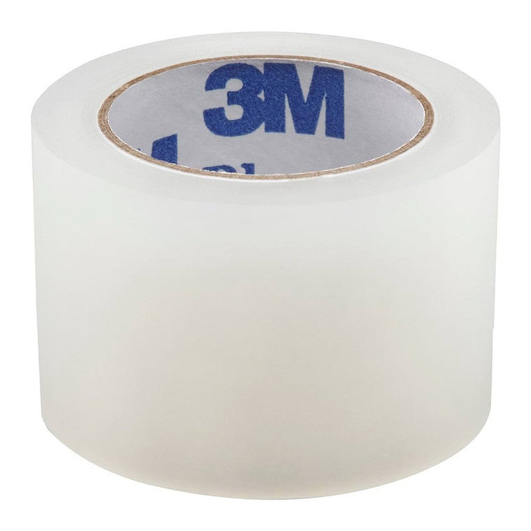 Transparent 3M Medical Tape Blenderm waterproof plastic tape, 1 inch by 5 yards, nonsterile, used for medical wound dressings.