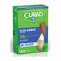 Curad Flex Fabric Adhesive Bandages in a pack of 40, medical tape and bandages for wound care, by Pasteur Pharmacy.