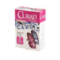 Curad adhesive bandages in camp camouflage pattern, 25-count pack, designed for wound protection and skin coverage.