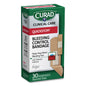 Assorted sizes Curad Flex Fabric bandages in a box, medical tape and bandages by Pasteur Pharmacy, for wound care.