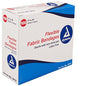 Dynarex tan adhesive fabric bandage, 1 x 3 inches, medical tape from Pasteur Pharmacy, shown on skin for wound coverage.