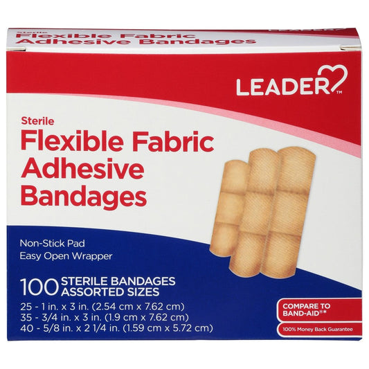 Flexible fabric adhesive bandages from Pasteur Pharmacy, designed for secure medical tape and wound coverage.
