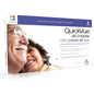 QuickVue At-Home OTC COVID-19 Antigen Test Kit by Pasteur Pharmacy, 25 count, medical testing kit with nasal swabs and test cassettes.