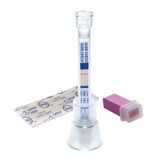 SURE CHECK® HIV 1/2 Rapid Assay Kit for point-of-care testing, 25 medical tests by Pasteur Pharmacy, with testing device and test strips.
