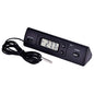 Digital temperature and humidity meter with remote probe from Pasteur Pharmacy, showing display readings on a medical thermometer device.