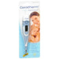 Blue Geratherm Baby ColorChoice medical thermometer showing digital display and temperature reading for infants and children.