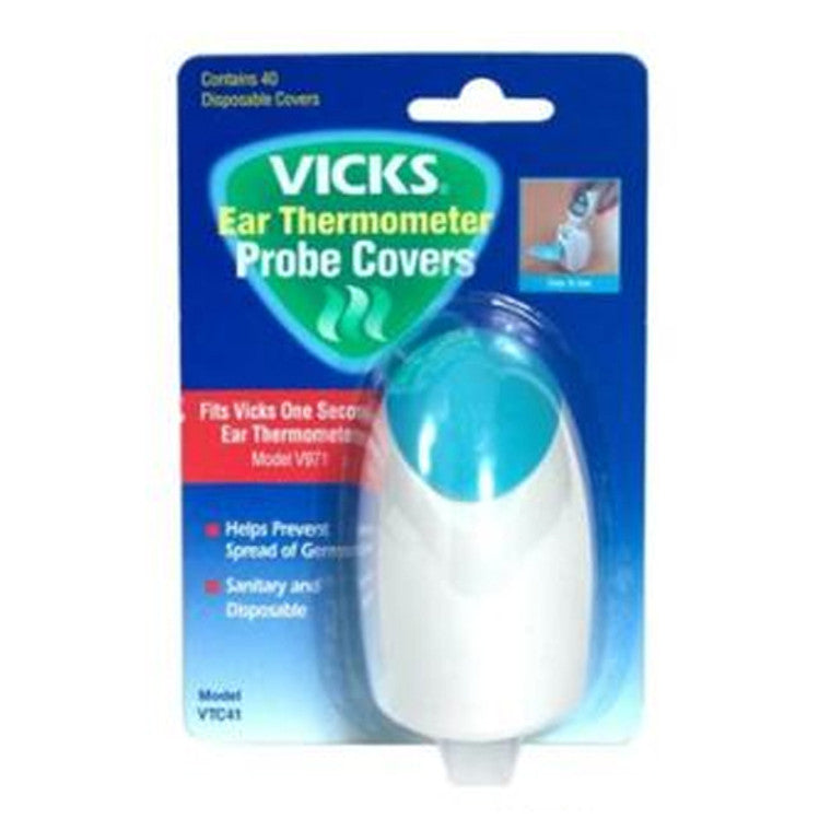 Vicks Ear Thermometer Probe Covers by Pasteur Pharmacy, compatible with Vtc41 model, for accurate ear temperature measurement.