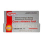 Clotrimazole Preferred Plus antifungal cream 1% in a 1 oz tube, displayed inside a medicine cabinet with pharmacy branding.