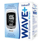 Embrace Wave+ blood glucose meter displayed inside a medicine cabinet for easy access and organization.